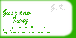 gusztav kunz business card